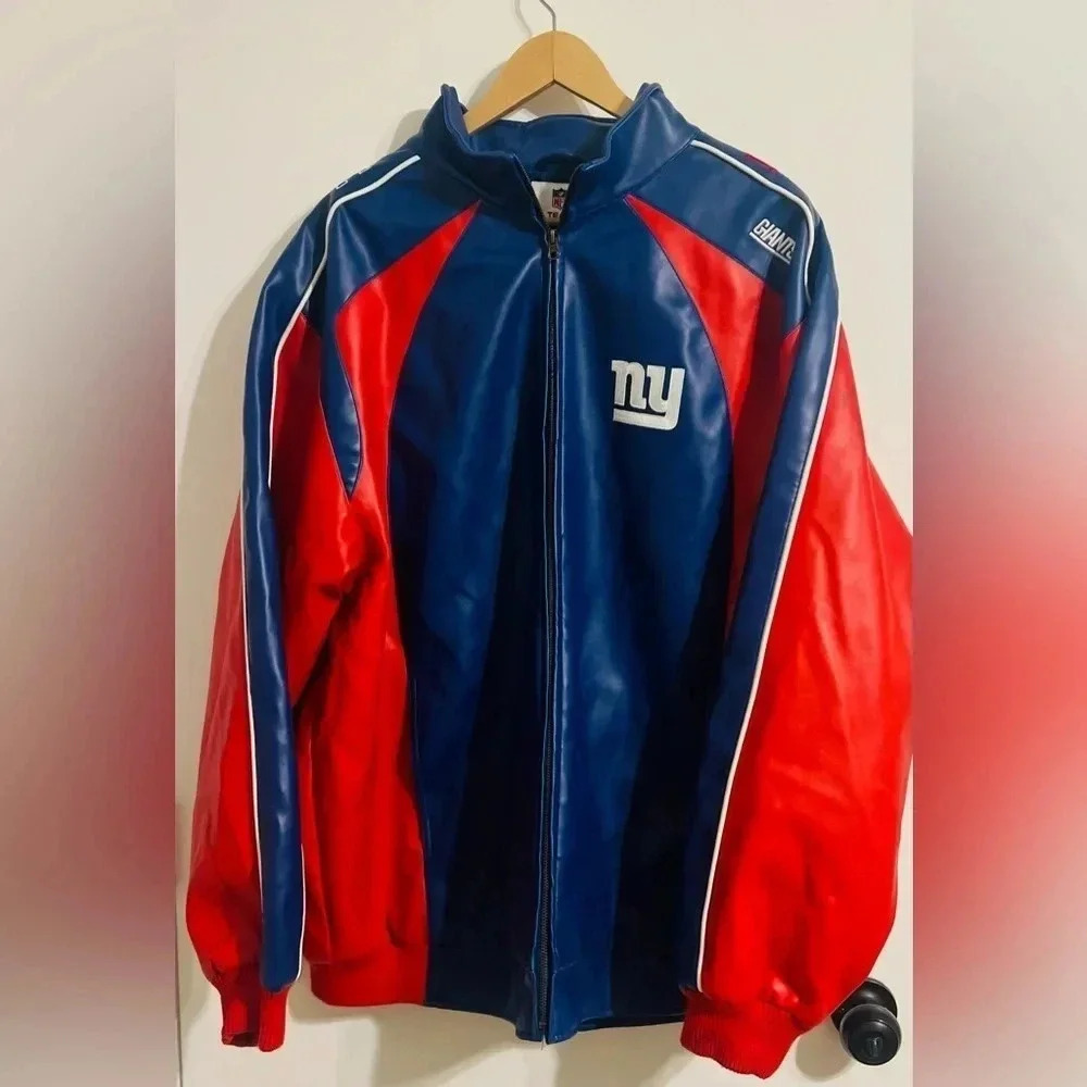 NY Giants Faux letter Jacket. XL